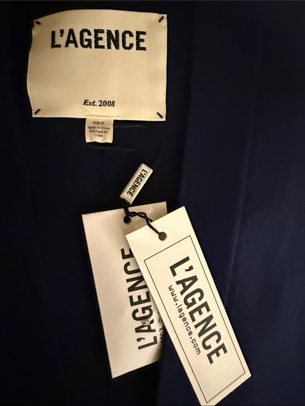 L'Agence Catie Navy Cropped Cardigan NWT - Picture 10 of 10